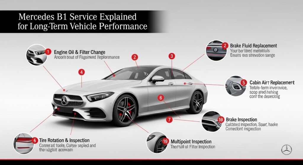 Mercedes B1 Service Explained for Long-Term Vehicle Performance