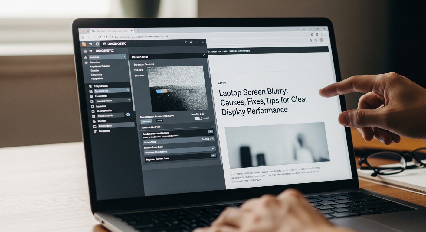 laptop screen blurry